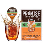 Promise Tea by Java House - Cold-Brewed Tea Concentrate Pods - Ethically Sourced - Mango Black Lightly Sweet Tea - Pack of 48