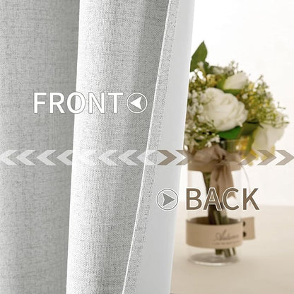 MIULEE 100% Blackout Linen Curtains - Image 6