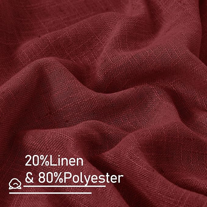 36 Inch Length Linen Semi Sheer Curtains - Image 2