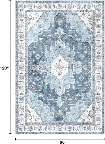 SERISSA 8x10 Washable Non Slip Boho Area Rug - Image 2