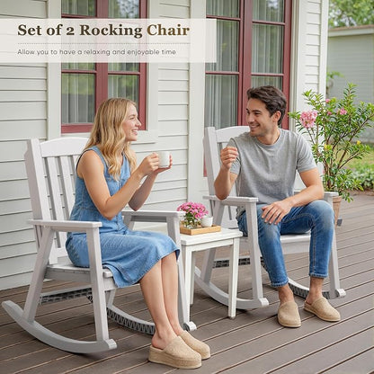 Greesum Outdoor Rocking Chair, 300lbs All-Weather Patio Rocker, Rust-Proof & - Image 6