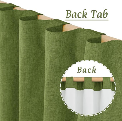 72 Inch 100% Blackout Linen Curtains - Image 3