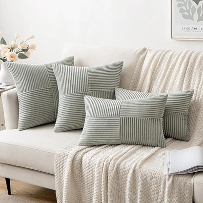MIULEE Silver Grey Decorative Throw Pillow Covers 16x16 Inch - Image 4