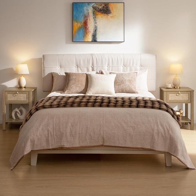 SICOTAS Rattan Nightstand, Rattan Decor Drawer - Image 3