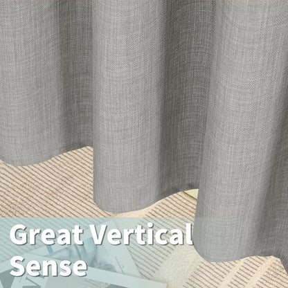 Light Filtering Grey Linen Curtains 95 Inch - Image 6