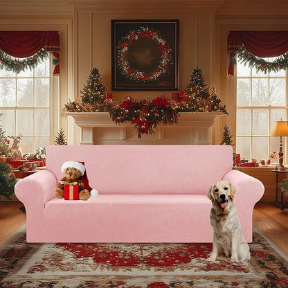 Stretch Oversized Couch Covers for Sofa Slipcover, Dusty Pink | 1-Piece - Image 2