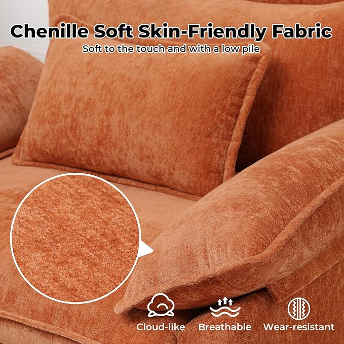 Oversized Accent Chair, Modern Upholstered Armchair Cloud Sofa Chair - Image 4