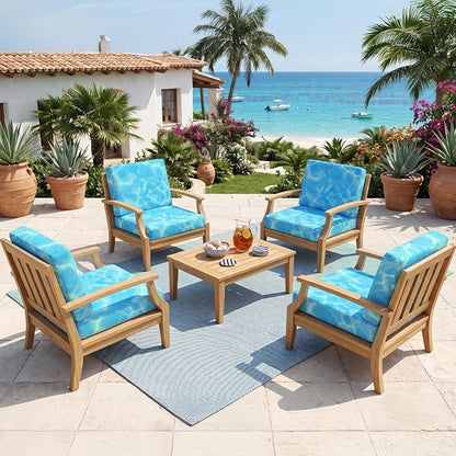 8Pcs Patio Cushion Covers Stretch Outdoor Furniture Protector Slipcovers | - Image 6