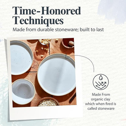 Portmeirion Minerals 10.5" Dinner Plate, Moonstone - Contemporary Stoneware Platter, Durable & Stylish for Dining, Microwave & Dishwasher Safe - Ideal for Kitchen Entertainment, Made in Portugal