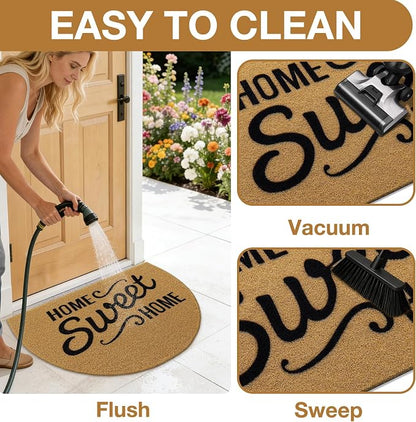 OLANLY Half Circle Front Door Mat, Low Profile Doormat, Stain and Fade Resistant - Image 6
