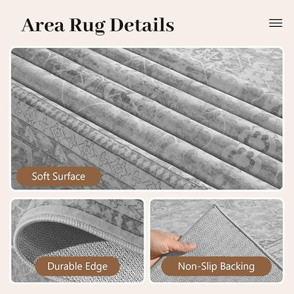 8x10 Ft Large Area Rugs for Living Room, Soft Non-Slip Machine Washable Rug - Image 6