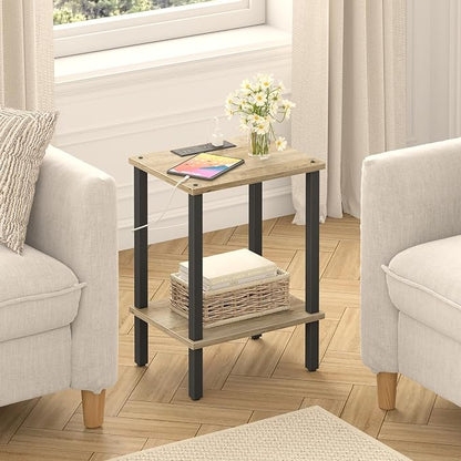 TUTOTAK End Table with Charging Station, Small Side Table with Outlets - Image 7