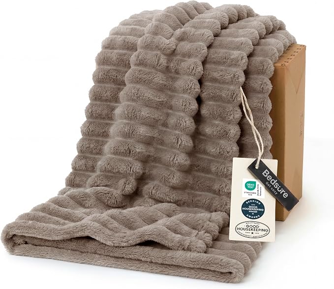 Bedsure Soft Twin XL Blanket for Bed Dorm Light Brown 66"x90" | Birthday Gifts by Unknown