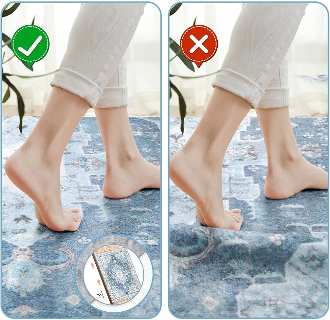 SERISSA 8x10 Washable Non Slip Boho Area Rug - Image 4
