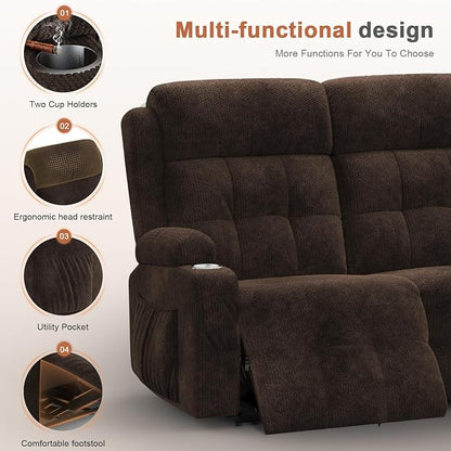 RV Loveseat Recliner Sofa, Wall Hugger Double Recliners - Image 2