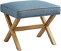 Amazon Brand – Rivet Mid-Century Modern X Stool Ottoman Chair, Indigo by AmazonBasics