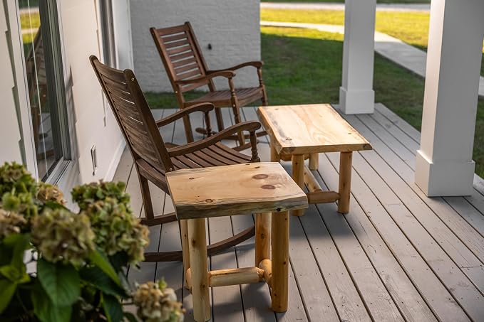 Live Edge Log Coffee Table — Rustic Furniture — Pine & Cedar Rustic Coffee Table - Image 6