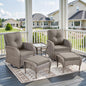 Belord 5 Piece Swivel Rocker Glider Outdoor Chairs Set of 2 by Belord