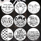 Halloween Stencils for Painting on Wood 12” Large Halloween Stencil Hey Boo Trick or Treat Hocus Pocus Templates for Door Hanger Porch Sign Shirt Painting