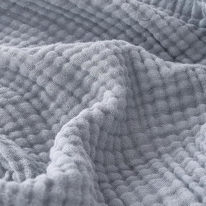 EMME Muslin Blankets for Adults Dusty Blue Small Blanket 40" x 50" | Throw by EMME