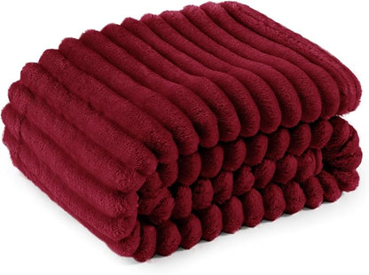 Bedsure Soft Twin XL Blanket for Bed Dorm Deep Red 66"x90" | Birthday Gifts for - Image 7
