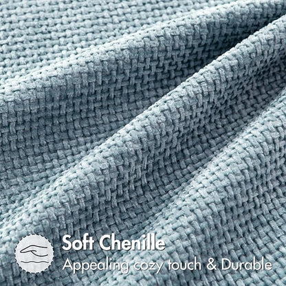 MIULEE Decorative Couch Throw Pillow Covers 20x20 Inch Light Blue 2 Pack | - Image 6