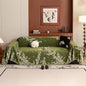 VClife Emerald Green Ginkgo Botanical Sofa Cover Non Slip Chenille Couch Cover by VCLIFE