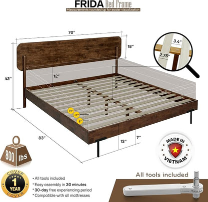 Acacia Frida Queen Size Bed Frame - Image 2