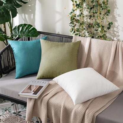 MIULEE Pack of 2 Decorative Outdoor Solid Waterproof Throw Pillow Covers Spring - Image 4