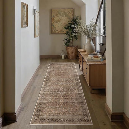 Schweek 2x5 Runner Rug Washable Non-Slip Neutral Rugs by Schweek