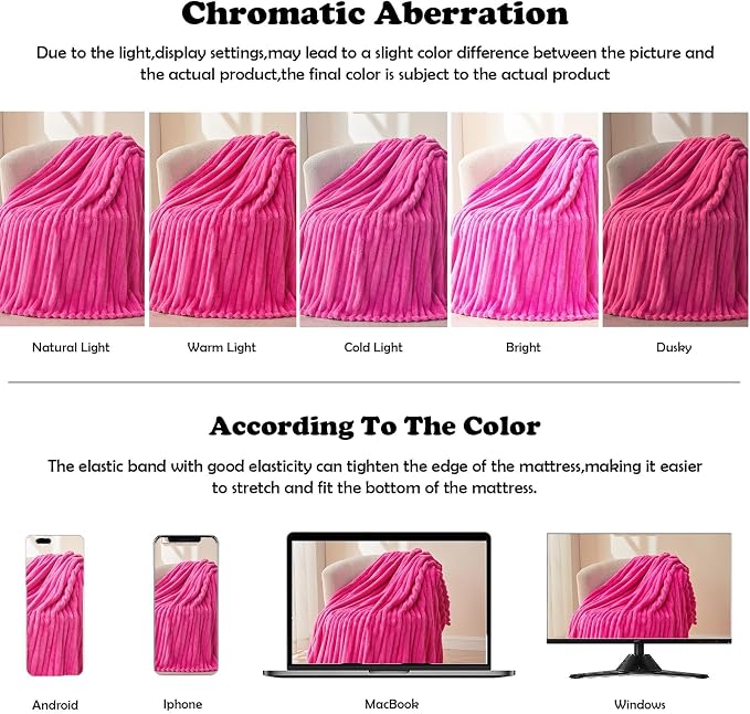 NEWCOSPLAY Fleece Ribbed Cozy Queen Blanket - Image 6