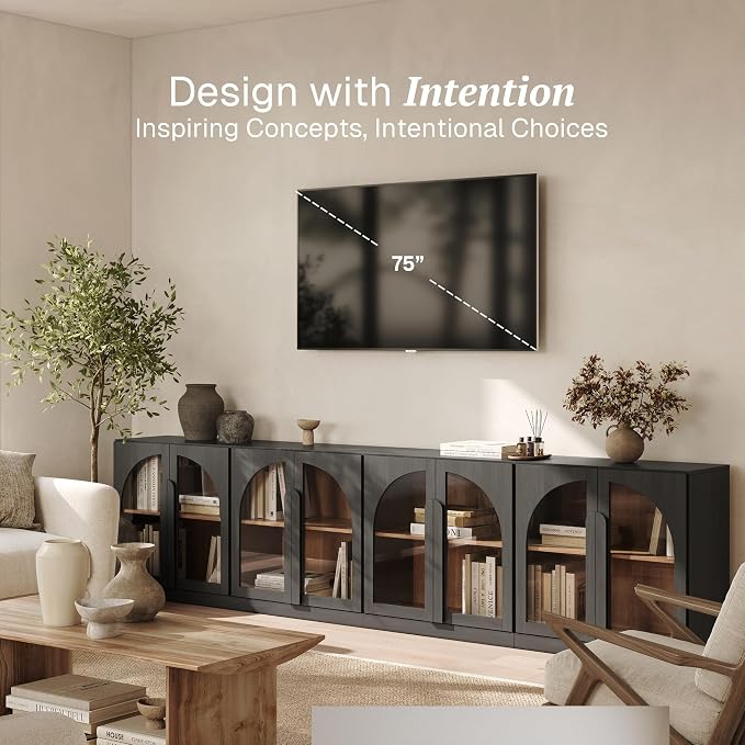 BELLEZE 4-Piece Modular TV Stand Set, Modern Entertainment Center - Image 4