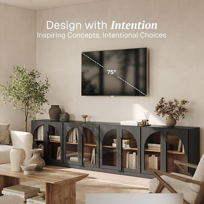 BELLEZE 4-Piece Modular TV Stand Set, Modern Entertainment Center - Image 4