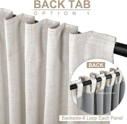 Linen Textured Total Blackout Curtains - Image 3