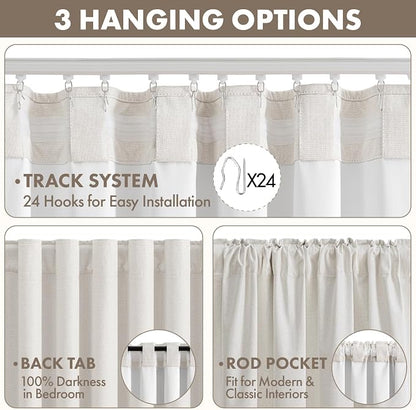 MIULEE 100% Blackout Linen Curtains - Image 5