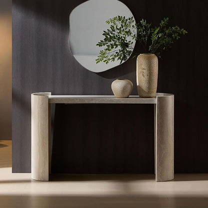 53.15" Faux Marble Pattern Entryway Table by HanStrong