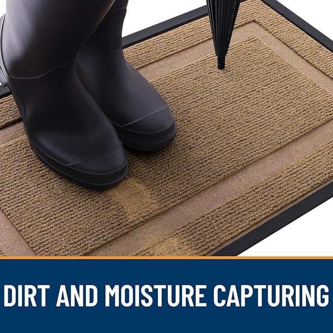 OLANLY Front Door Mat Outside 71x47, All-Season Heavy-Duty Rubber Doormat | - Image 5