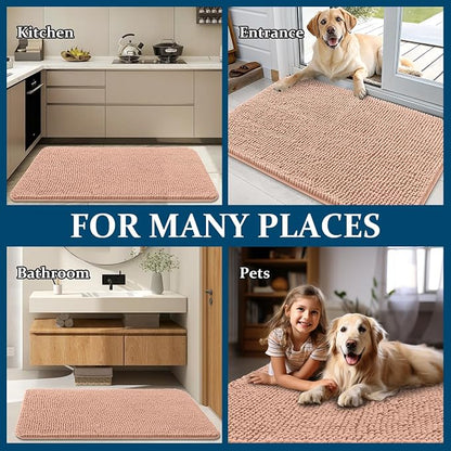 OLANLY Dog Door Mat for Muddy Paws 48x30, Super Absorbent Chenille Mud Mat | - Image 8