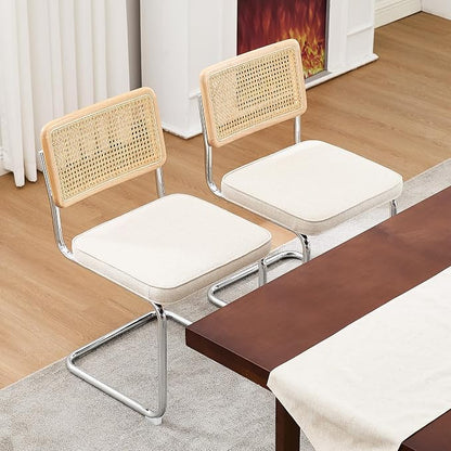Zesthouse Natural Rattan Dining Chairs Set of 4, Mid Century Modern Dining - Image 7