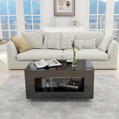 35" High Gloss Wood Coffee Table - Image 6