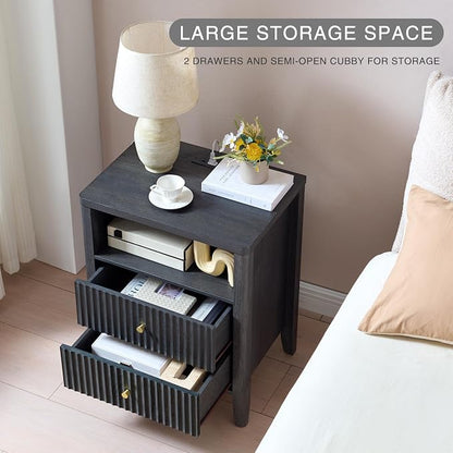 Set of 2 Fluted Nightstands - Image 5