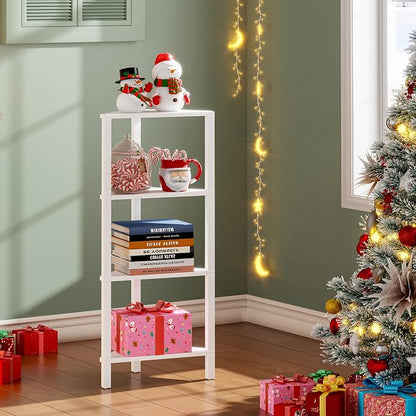 TUTOTAK Corner Shelf, 4-Tier Corner Bookshelf - Image 3