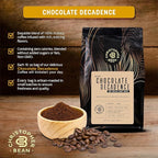 Christopher Bean Coffee - Certified Kosher - Decaf Ground Universal Drip Chocolate Decadence Flavored Coffee| Flavored Coffee with Medium Roast 100% Arabica, No Sugar, No Fats, Non-GMO | 10-Ounce
