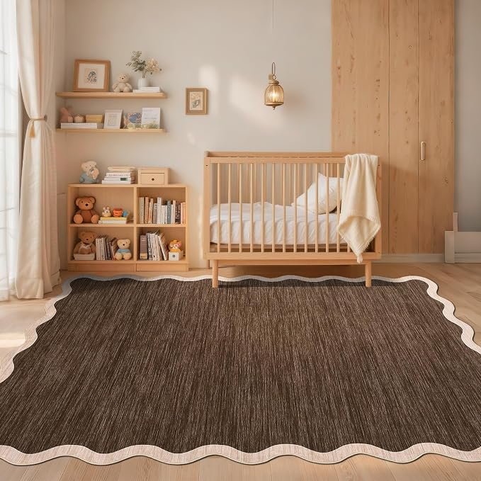 GarveeHome Scalloped Washable Area Rugs 9 x 12 Rug - Image 9