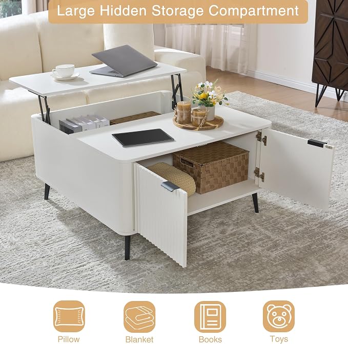 Fatmok Fluted Living Room Furniture Set – 58" TV Stand Entertainment Center - Image 6