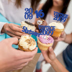 Gyufise 24pc 16th Birthday Cupcake Toppers - Deep Blue