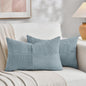 Fancy Homi Set of 2 Light Blue Long Lumbar Decorative Throw Pillow Covers 16x24 by Fancy+Homi