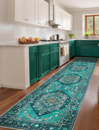 SERISSA 2'6"x12' Washable Non Slip Boho Runner Rug - Image 2