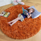 Amdrebio Burnt Orange Large Round Circle Rug 8Ft by Amdrebio