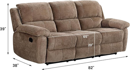 Betsy Furniture Modern Fabric Recliner Sofa Set, Loveseat w/Console, Recliner - Image 2